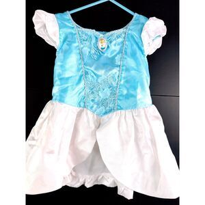 Disney Princess Cinderella Dress Girls 4T Blue White Costume Kali 120 EUC